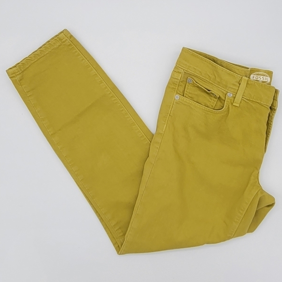 Fossil Ankle Green Denim Jean 32x27 - Picture 3 of 10